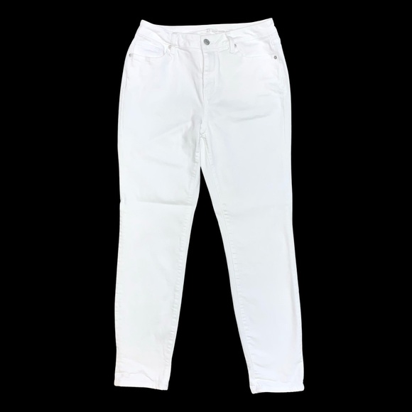 New York & Company Denim - New York & Company High Waist Curvy Boyfriend Jeans White Versatile Denim Modal
